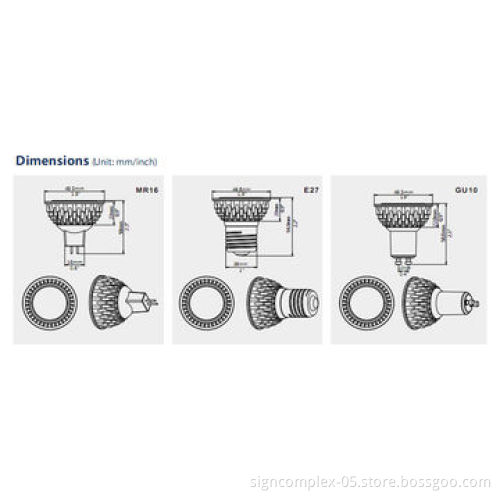 LED Spotlight Bulbs with 100 to 240V AC Working Voltage and CE/RoHS Mark